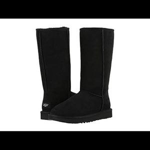 Women’s UGG classic tall black sheepskin boots